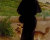 维托里奥 梅特奥 柯尔克斯 : An Elegant Lady With Her Faithful Companion By The Beach